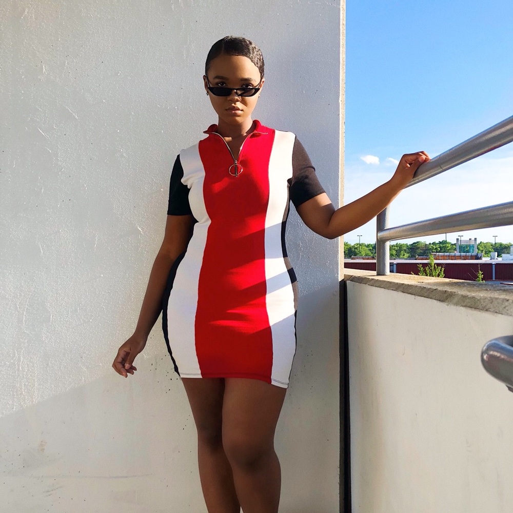 Fashion Nova color block dress
